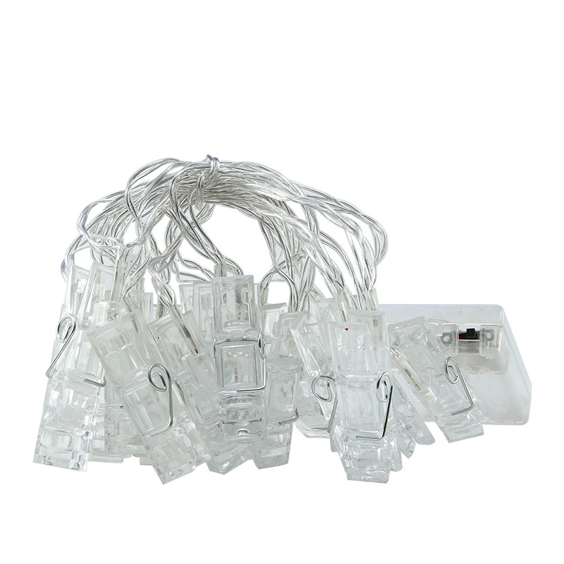 Foto pared dormitorio decoración luces de colores ins chica corazón habitación Internet celebridad Mori diseño foto clip luz cadena