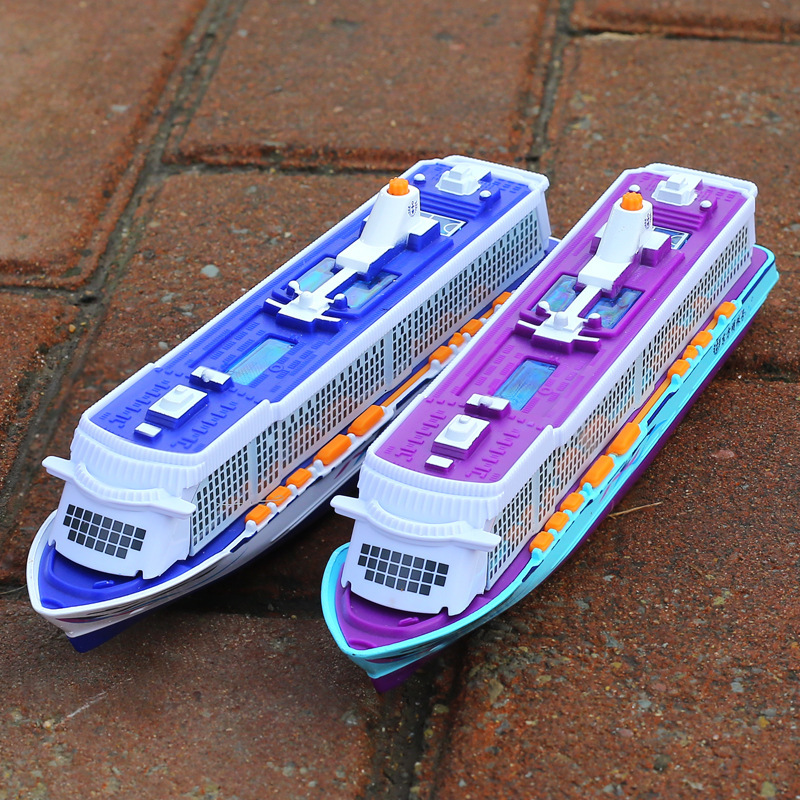 Eter Love Cruise Ship Alloy Model Yacht Simulation Ship Toy Sightseeing Ship Acousto-optic Back Force 1713B Box