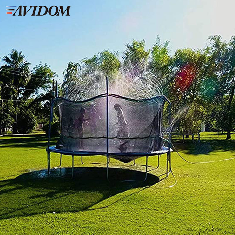 供應(yīng)室外大型豪華帶噴水蹦床 兒童休閑娛樂玩水彈力蹦床