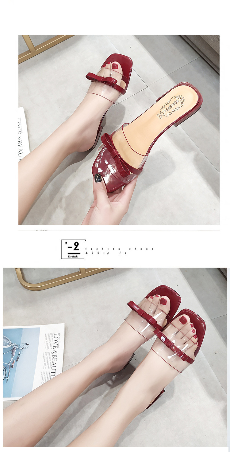 square head breathable low top sexy slippers  NSPE34993