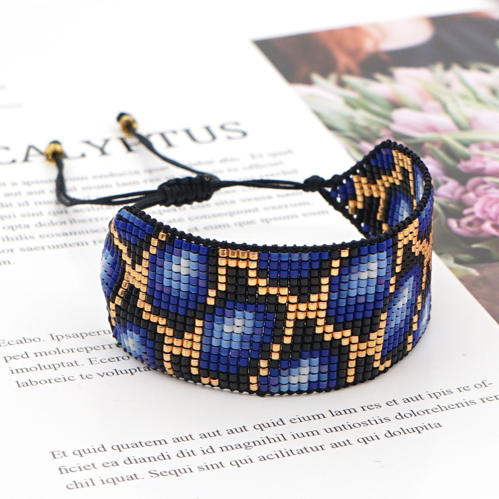 Nihaojewelry Wholesale Accessories Bohemian Ethnic Style Leopard Handmade Geometric Miyuki Beadeds Bracelet display picture 4