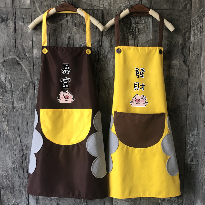 Cocina delantal hogar impermeable y a prueba de aceite falda moda mujer estilo coreano lindo japonés adulto ropa de trabajo hombres imprimible
