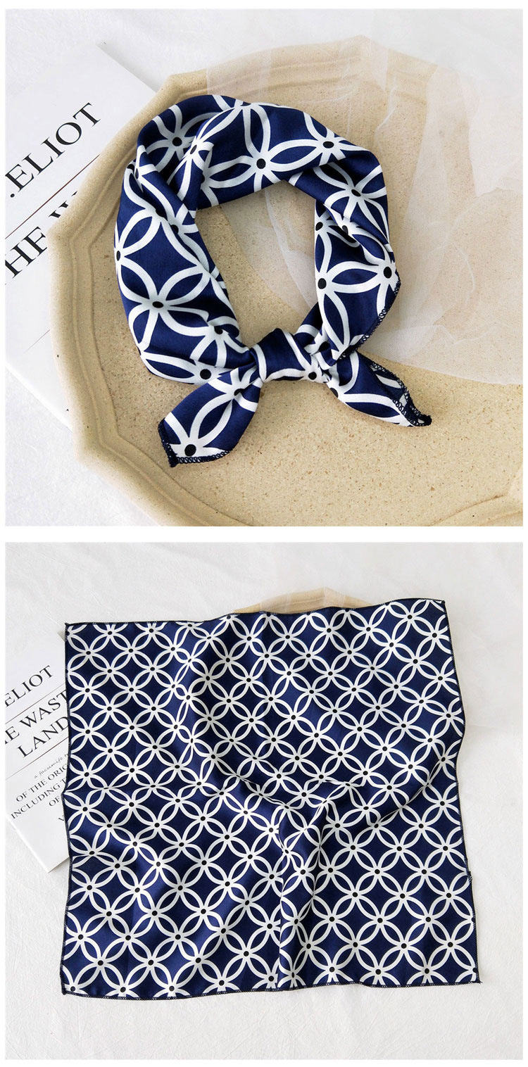 Polka Dots, Heart Shape Pattern Winter, Summer, Spring Season Women's Sweet Polka Dots Heart Shape Polyester Printing Silk Scarves