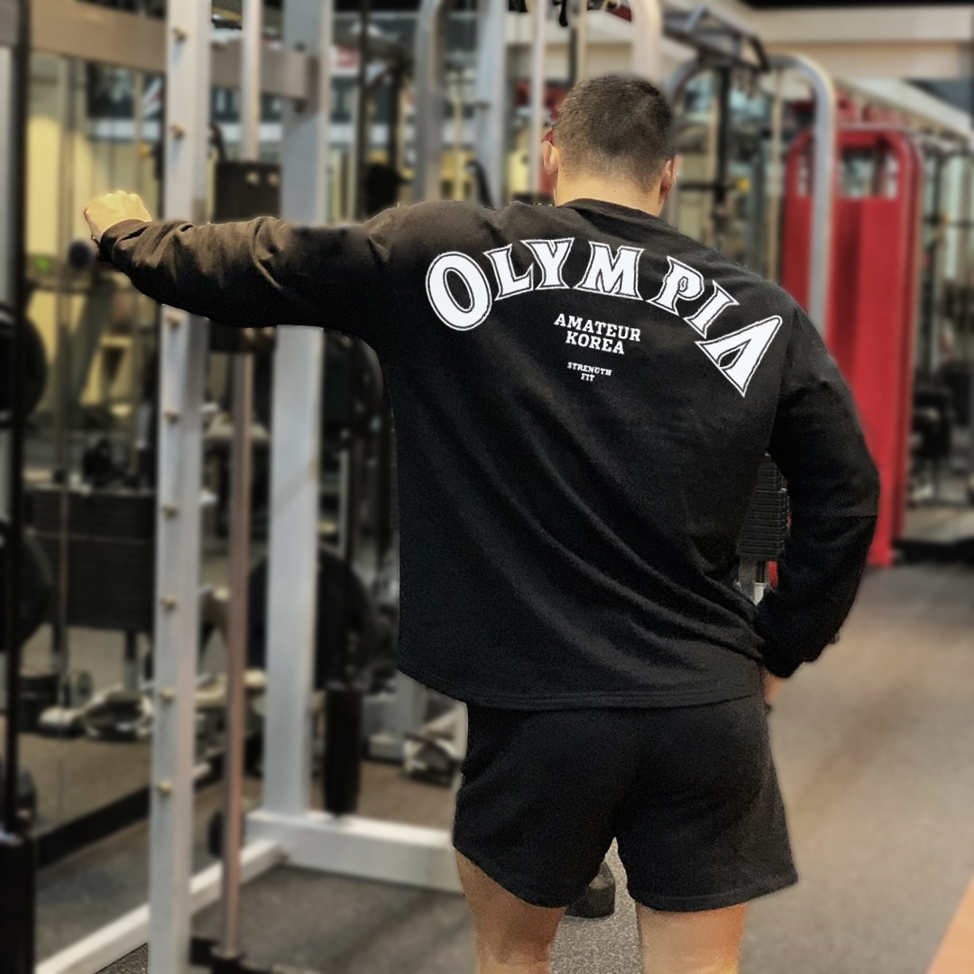 Men's Oversized Long Sleeve Hoodie For Gym And Athletic Training_voghion.com