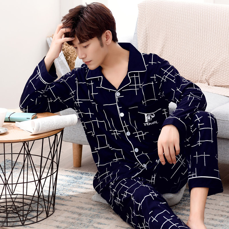 100% pijamas de algodón para mujer Primavera y otoño de manga larga de dos piezas más tamaño cardigan 2022 nuevo traje de desgaste para el hogar de invierno