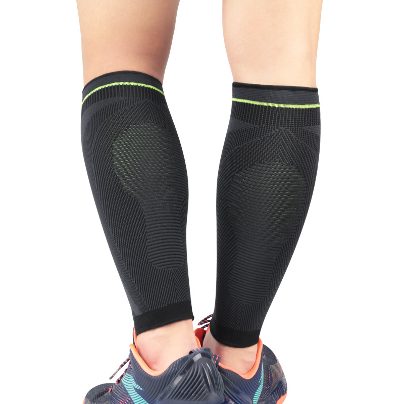 跨境运动护小腿防滑针织男女压缩腿套篮球足球登山骑行护具可代发