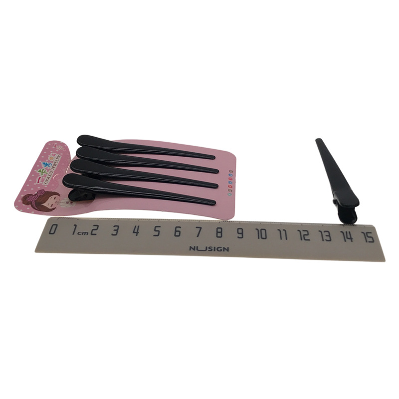 Conjunto de cuatro piezas de una tarjeta de presentación conjunto de tarjetas de pintura en aerosol clip de pico de pato horquilla clip de cuerno un yuan tienda de accesorios para el cabello accesorios para la cabeza