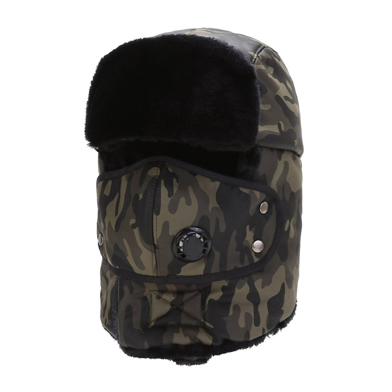 Cappelli da cacciatore Cappello mimetico Lei Feng Cappello in cotone Cappello da uomo alla moda per giovani Cappello invernale da ciclismo Cappello invernale caldo Protezione per il collo freddo da ciclismo Berretto militare_voghion.com