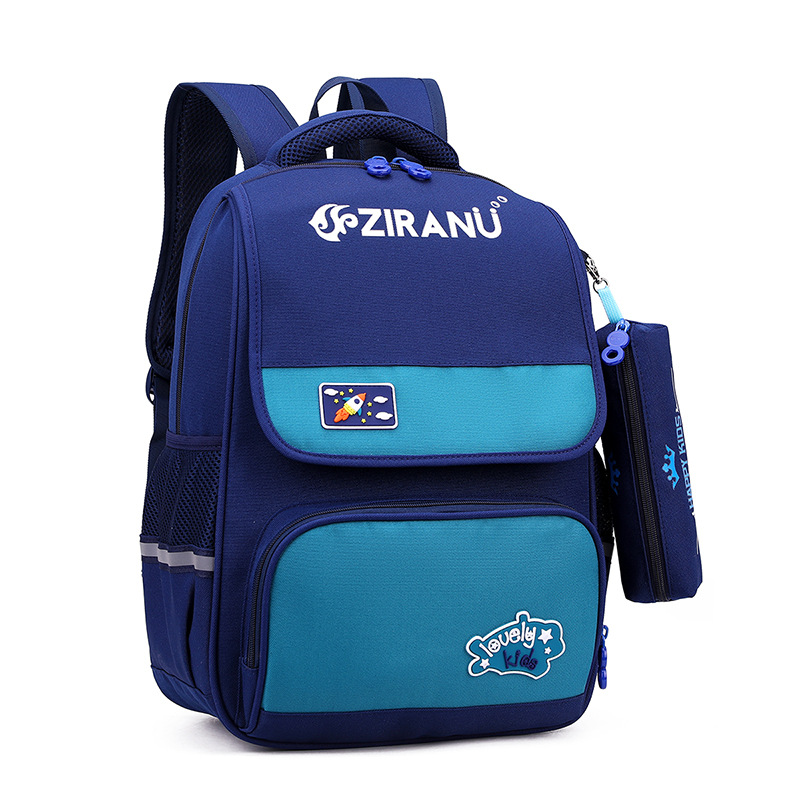 Natural Fish nuevo estilo británico de moda para niños mochila de la escuela primaria niños y niñas Grado 2-5 mochila impermeable reducción de la carga