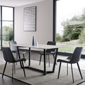 意式网红餐桌椅组合简约现代大理石餐桌家用小户型饭桌长方形餐桌