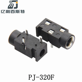 厂家直销3.5耳机插座PJ-320F插件内铜圈外径6.0音频插座3P耳插座