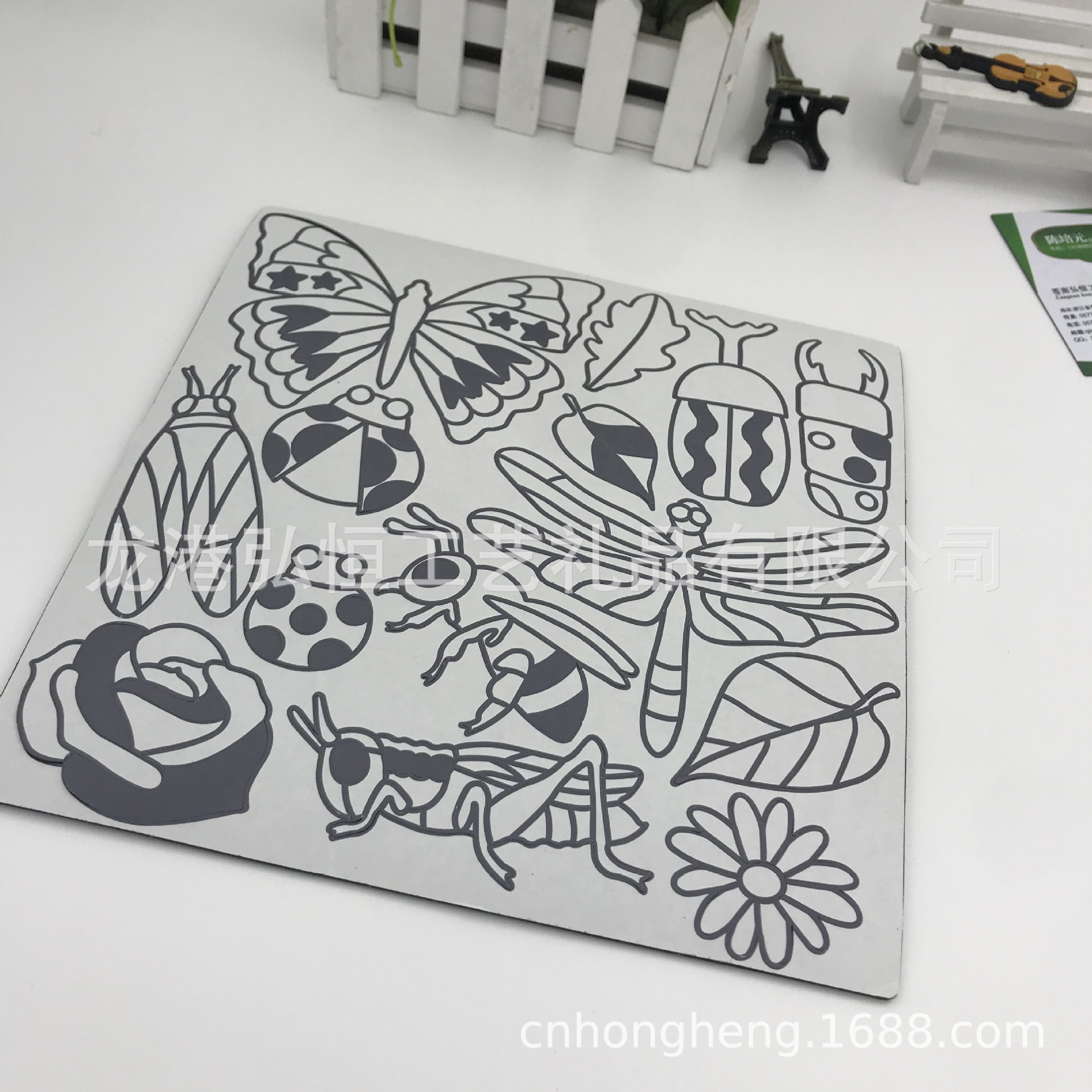 定制EVA材料DlY闪粉贴纸双面带胶闪粉儿童套装