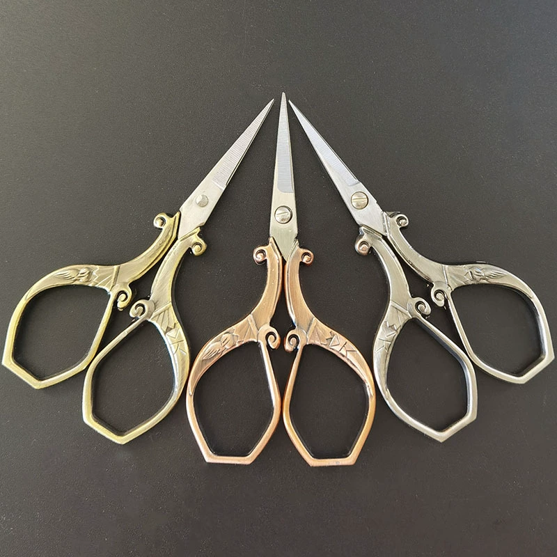 Retro -cut cross -stitching classical scissors, makeup scissors JA