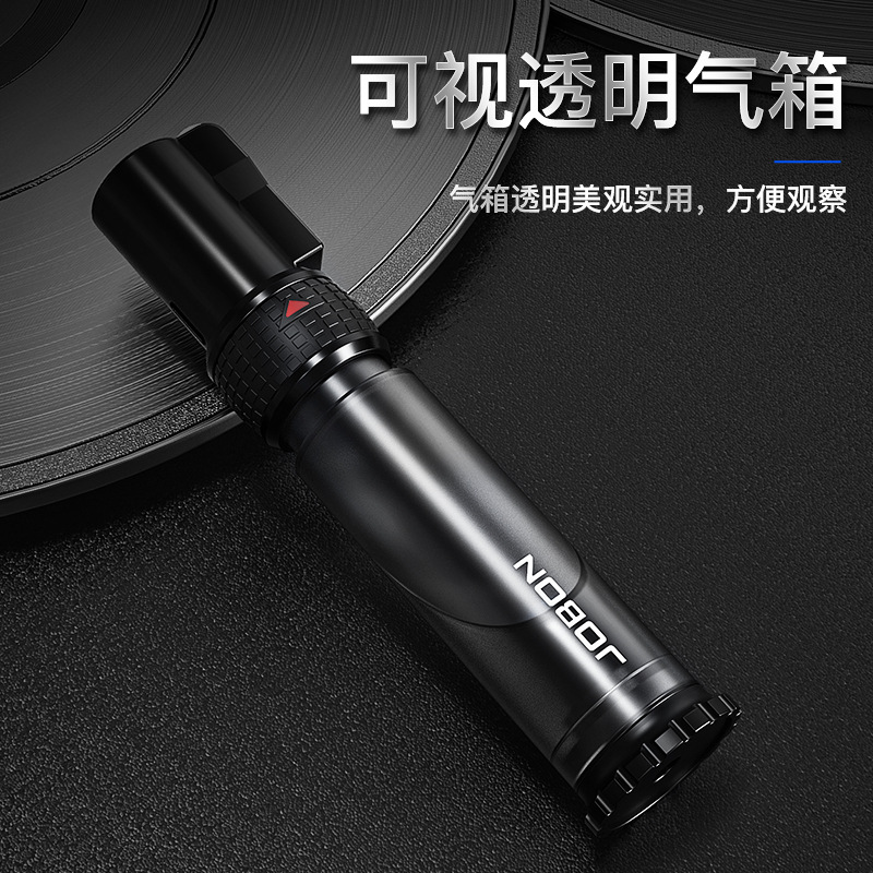JOBON中邦网红雪茄打火机防风抖音可充气体火石直冲蓝焰创意砂轮