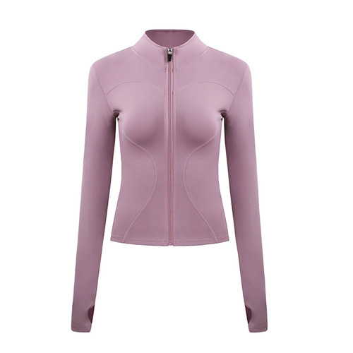 Women's Long Sleeve Tight Fleece Jacket, Athlete Fitness Top, Running Quick-Drying Winter Zip Yoga Clothes for Fashion Influenencers