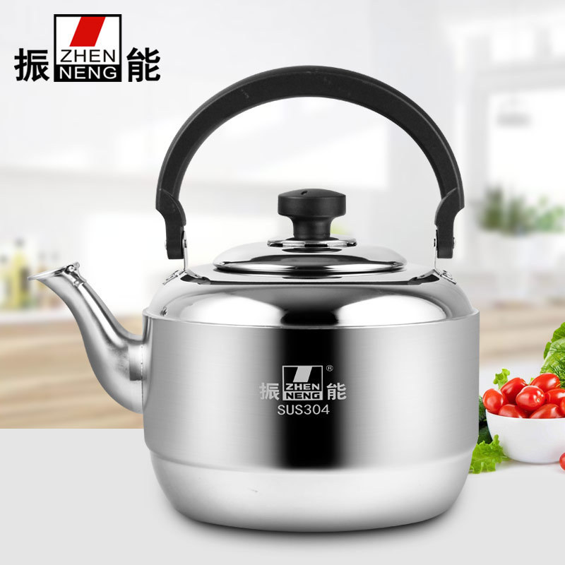 Zhenneng 304 Stainless steel thickening Kettle Beep Gas Gas Electromagnetic furnace currency Kettle whistle household