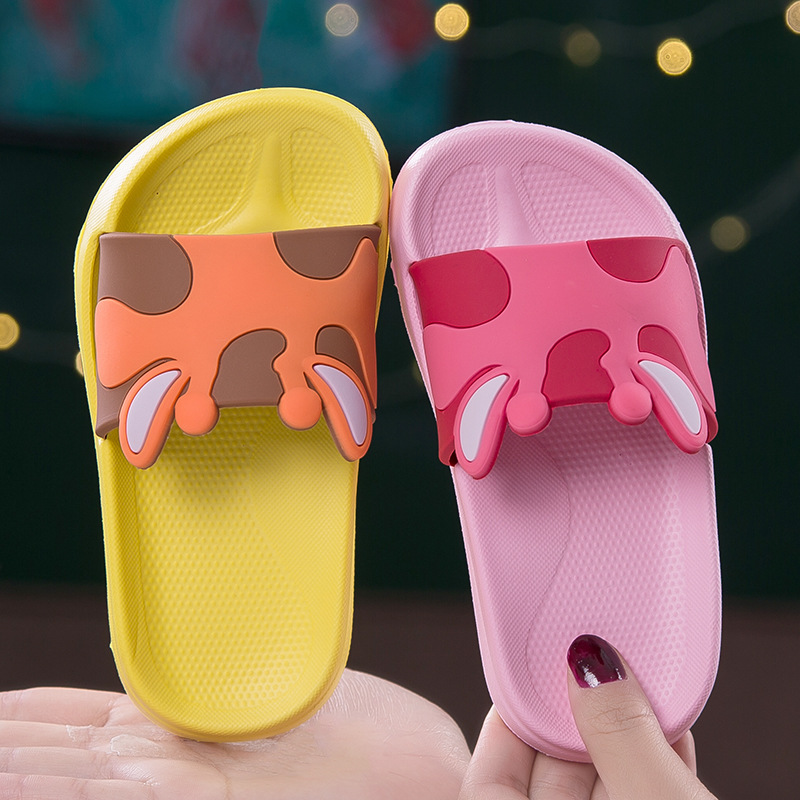 夏季新款室內卡通情侶拖鞋兒童涼拖鞋壹件代發家居家用外穿親子鞋