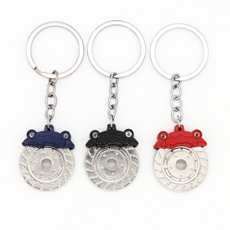 汽车刹车盘轮毂金属钥匙扣 男士汽车钥匙改装碟刹钥匙圈链挂件