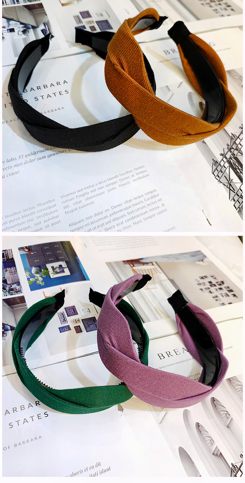 New Korean Style Cross Fabric  Simple Fashion Headband  Wholesale display picture 4