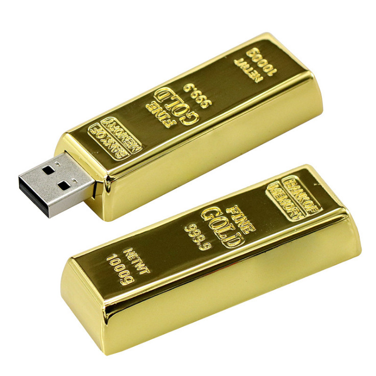 Zinc Alloy Gold Bar U Disk Gold Brick U...