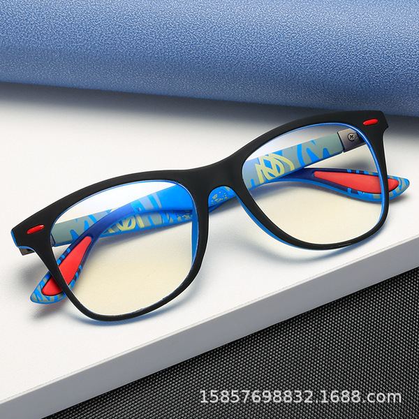 2025 new anti-blue light glasses retro personalized square frame…