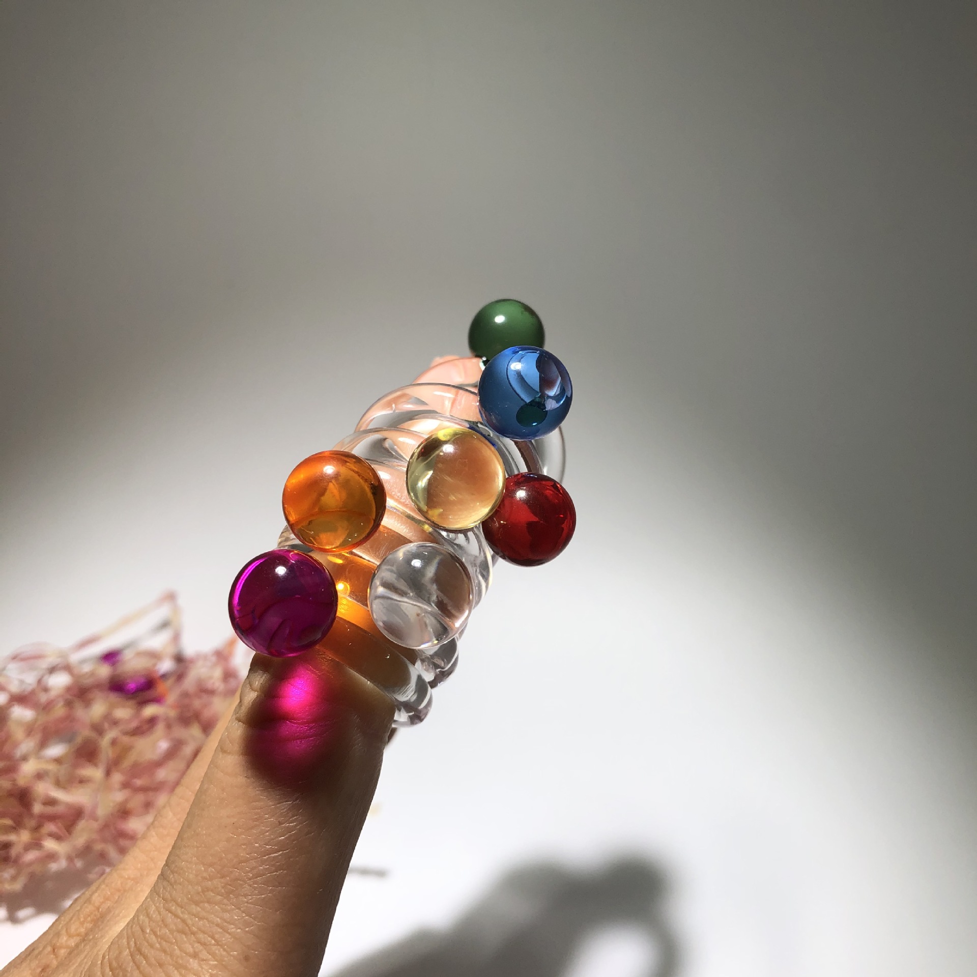 10g Weight Rings Classification Wholesale Jewelry Simple Style Artistic Round Arylic Rings