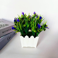 Direct supplier of artificial plant pot, fake flowers, bonsai, 20 lot Marigold fence fake flower decorative item, cross-border wholesale source