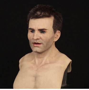 Viejo hombre máscara cabeza cubierta Calvo viejo abuelo peluca horror máscara independiente soporte popular Halloween nuevo