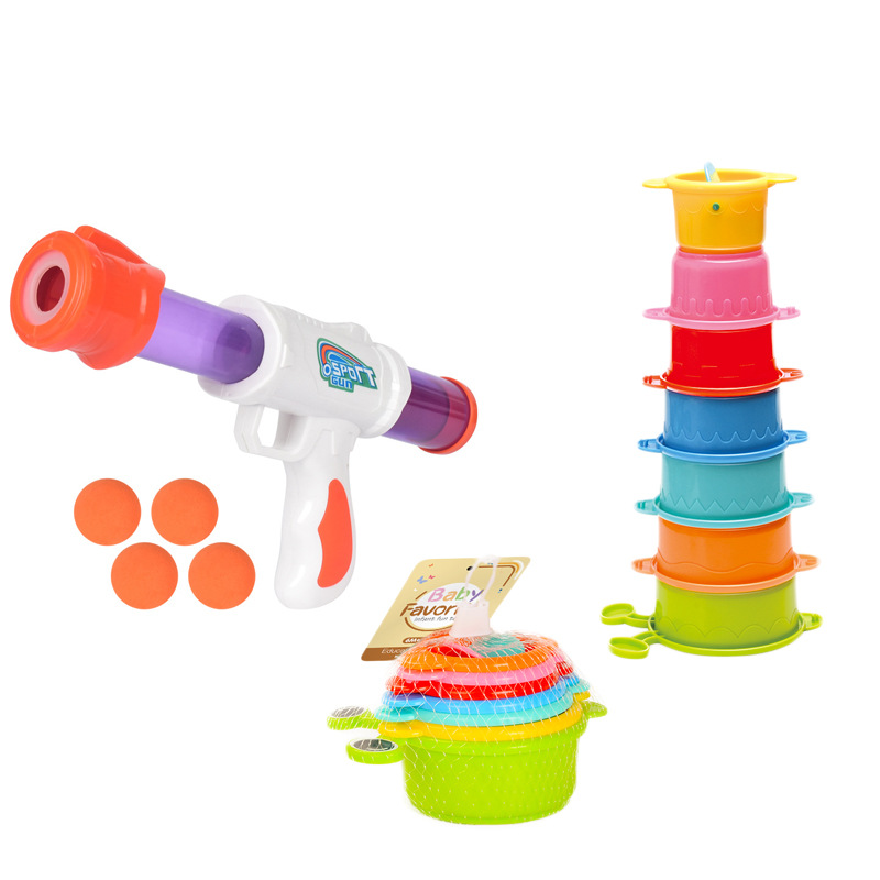 화이트 건 + 애벌레 스태킹 컵