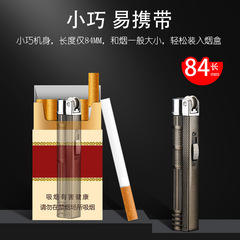 High temperature windproof direct-injection lighter grinder flint gas blue flame metal mini personality small creative wholesale