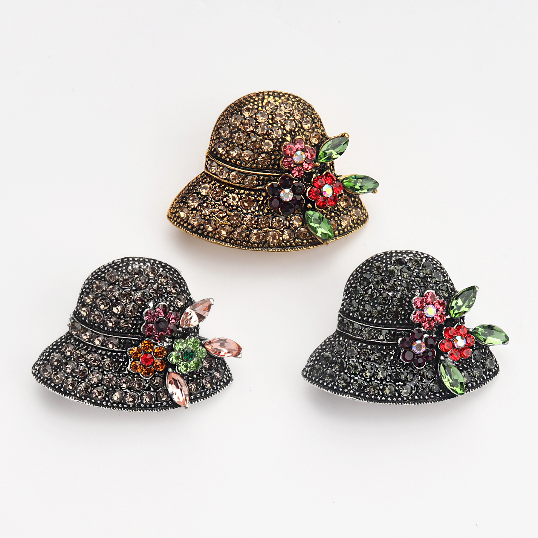Vintage Style Hat Alloy Enamel Plating Unisex Brooches display picture 1