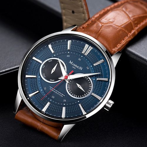 M038 double-eye non-mechanical watch men's creative fashion calendar luminous quartz watch men's watch