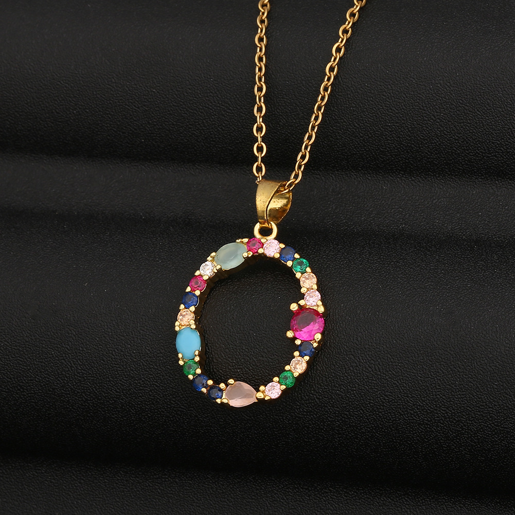 new fashion color zircon necklace