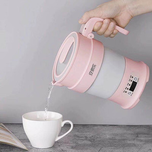 安家乐折叠便携式电热烧水壶保温迷你出差旅行神器全自动断电小型