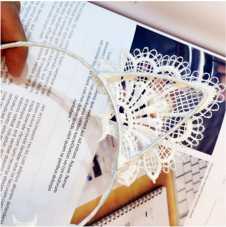 90g Weight Hair Band Hair Accessories Type 1 Piece Quantity Christmas, Daily, Party Occasion Lace Material Cat, Cat Ears Pattern Women'S Gender Cute, Retro Style Handmade, Handmade Craft Cute Retro Women'S Cat Cat Ears Lace Handmade Hair Band 6