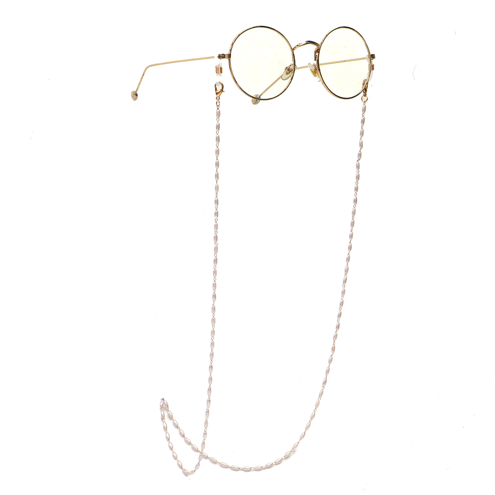 New Rice-shaped Pearl Gold Glasses Chain Necklace Sunglasses Anti-lost Anti-drop Glasses Rope Wholesale Nihaojewelry display picture 4