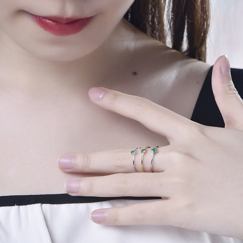 Fashion Round Water Droplets Copper Plating Artificial Rhinestones Open Ring 1 Piece