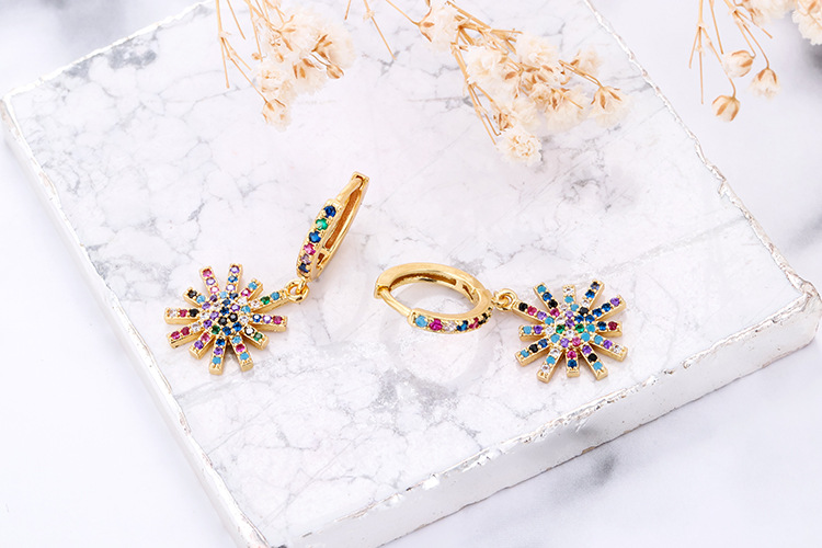 European And American Fashion Colorful Zircon Earrings A Variety Of Creative Personality Pineapple Cactus Earrings Diy Ear Studs Earrings For Women display picture 50