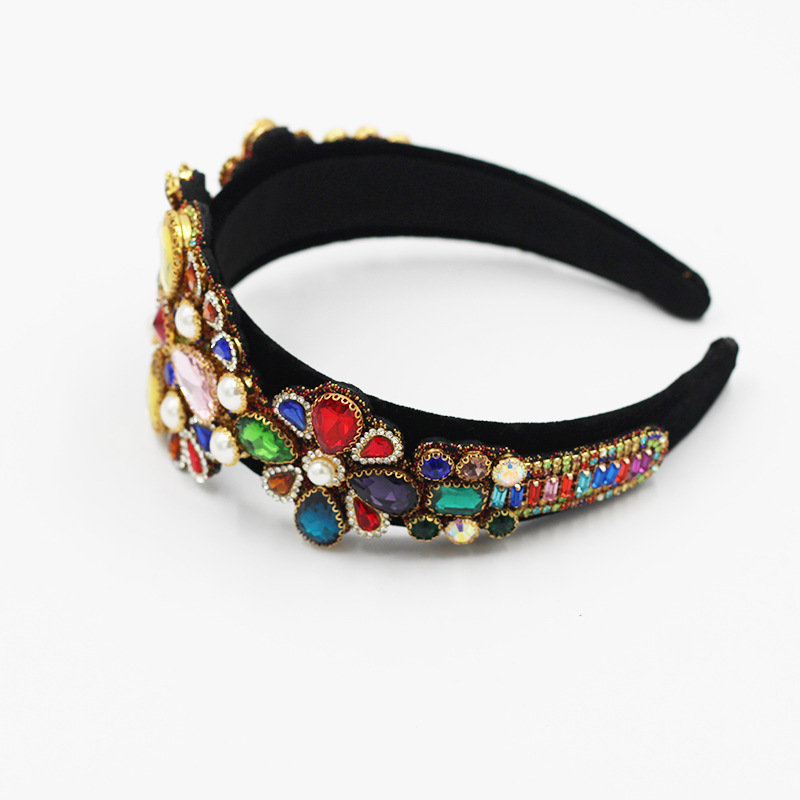 Baroque Fashion Wild Inlaid Color Rhinestone Headbands display picture 3