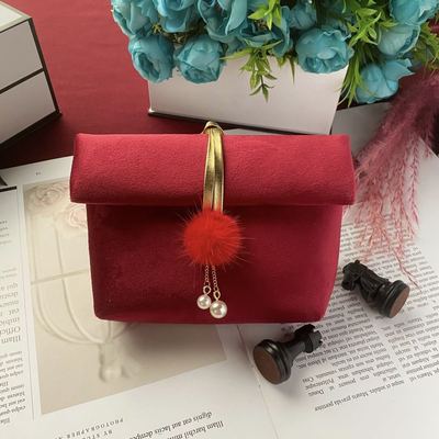 new pattern Mink hair Candy Bag portable marry Souvenir  Candy bags wedding Candy Box Leatherwear Suede