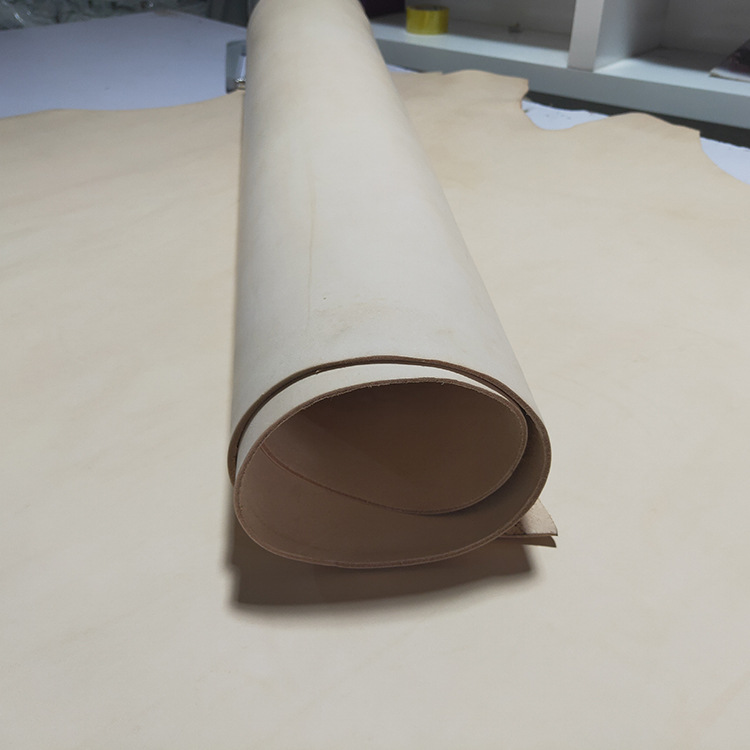 头层植鞣树膏牛皮真皮皮料进口3.5-4.0厚树膏牛皮现货DIY手工牛皮