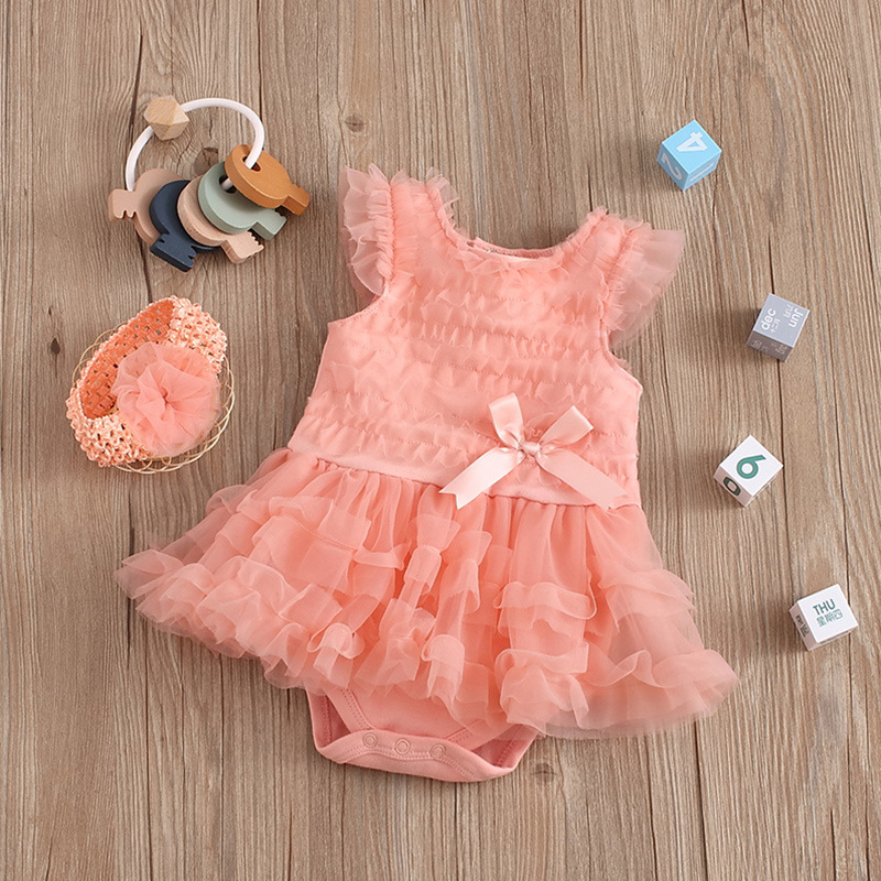 Girls Summer Dress 0-1 Year Old Birthday Net Yarn Baby Infant First Year Old Dress Fluffy Dress display picture 10