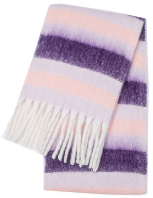 Good quality Bib a with shawl Rainbow Stripe thickened warm scarf