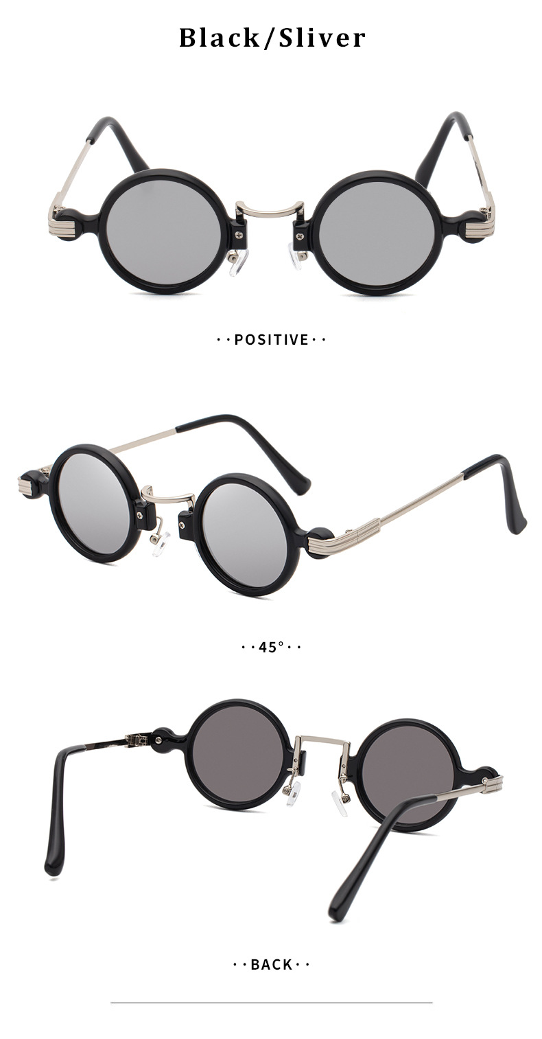 Steameuropäische und amerikanische Retro-Sonnenbrille im Steampunk-Stil mit kleinem Rahmen, männlich, Promi, im gleichen Stil, personalisierte runde Hip-Hop-Sonnenbrille, weiblich_voghion.com