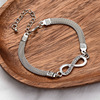 Fashionable silver silver bracelet, jewelry, European style, simple and elegant design, wholesale