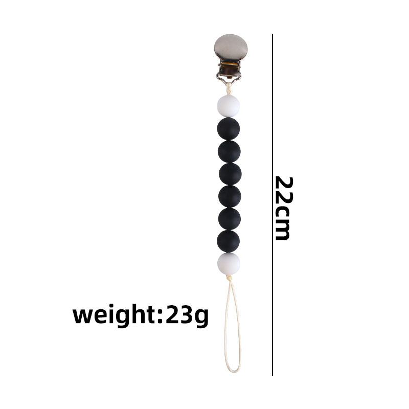 Nuevo bebé redondo de hierro chupete clip bebé creativo calmante Beech silicona Abacus cadena chupete cadena anti-gota cadena