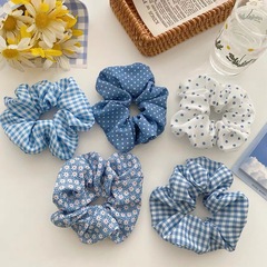 The taste of the sea ~ Oxygen blue hair rope, sweet floral polka dot hair ring, French intestine ring hair rope hair accessory