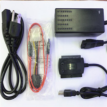 小IDE USB轉串口並口帶電源硬盤盒易驅線USB轉IDE/SATA三用連接線