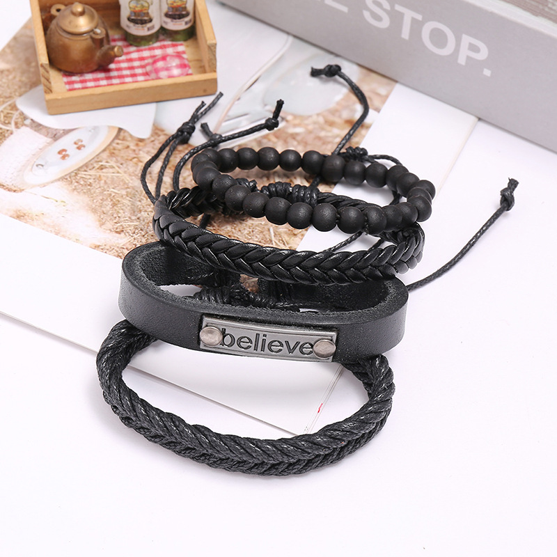 hand-woven vintage cowhide bracelet