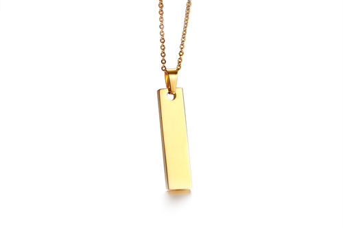 Fashion jewelry, personalized trinkets, titanium steel bare body women's hangtag with engraving, simple pendant PN1064